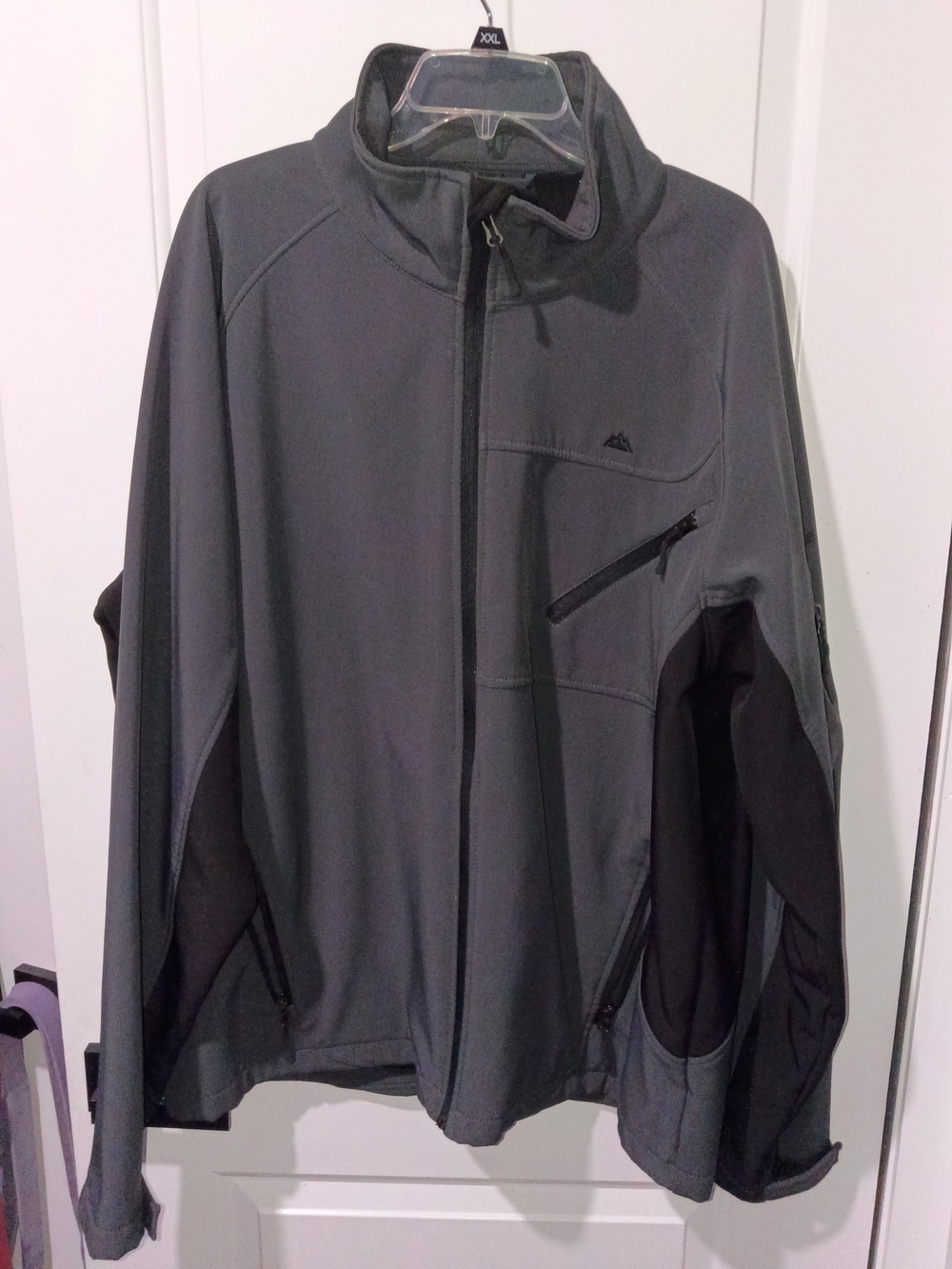 Men's Grey/Black Softshell Full-Zip Jacket XXL
